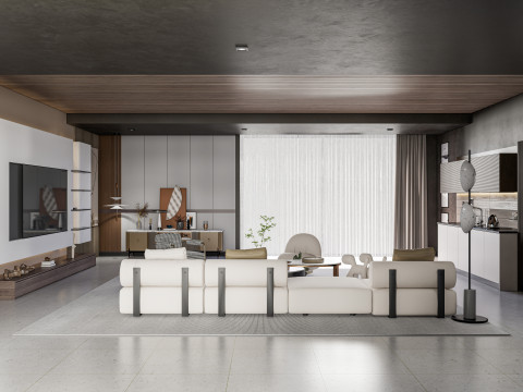 Living room interior scene 3 3D 모델