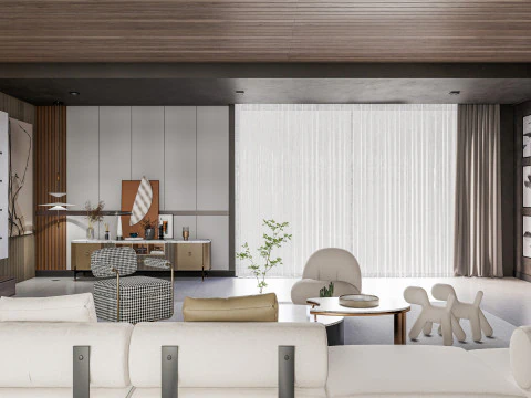 Cena interior da sala de estar 3 Modelo 3D