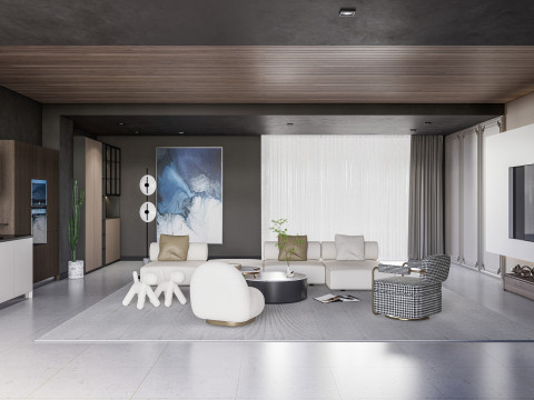 Living room interior scene 3 3D 모델