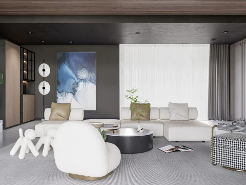 Cena interior da sala de estar 3 Modelo 3D