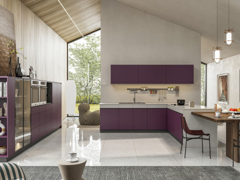 Living room interior scene 4 3Dモデル