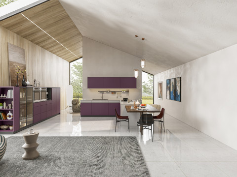 Living room interior scene 4 3Dモデル