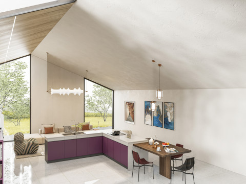 Living room interior scene 4 3Dモデル