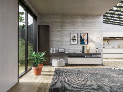 Living room interior scene 5 3Dモデル