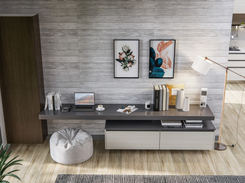 Living room interior scene 5 3Dモデル