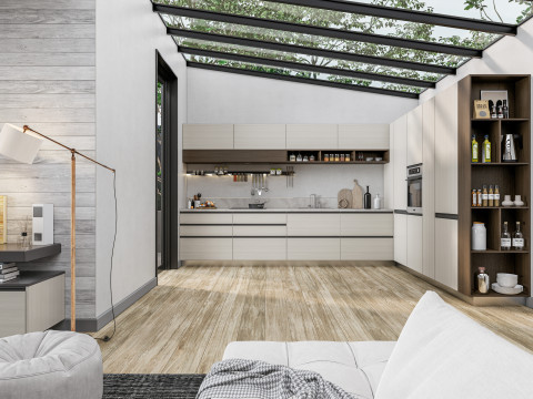 Living room interior scene 5 3Dモデル