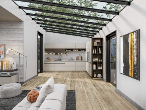 Living room interior scene 5 3Dモデル