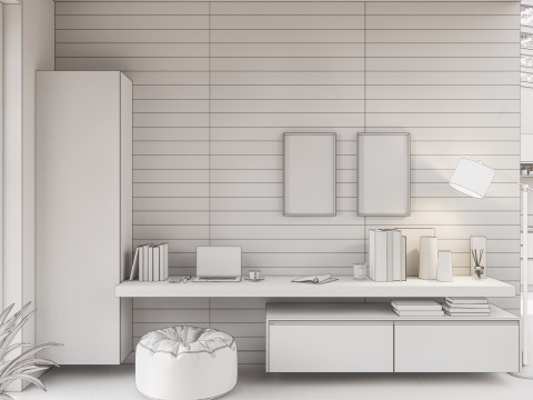 Living room interior scene 5 3Dモデル