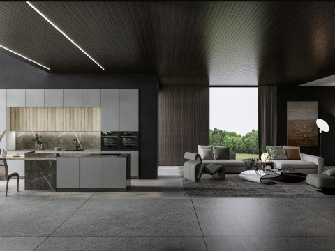 Living room interior scene 6 3D Model