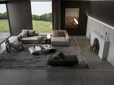 Living room interior scene 6 3D Model
