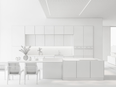 Living room interior scene 6 3D Model