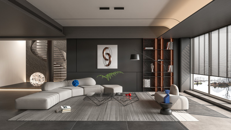 Living room interior scene 7 3D 모델 .c4d .max .obj .3ds .fbx .stl .blend 