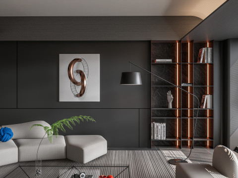 Living room interior scene 7 3D 모델