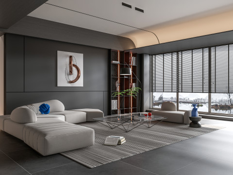 Living room interior scene 7 3D 모델