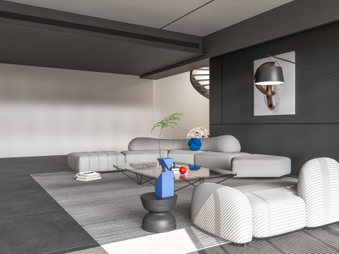 Living room interior scene 7 3D 모델
