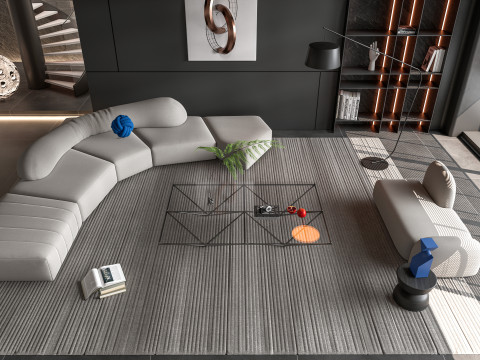 Living room interior scene 7 3D 모델