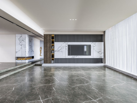 Living room interior scene 8 3D Model