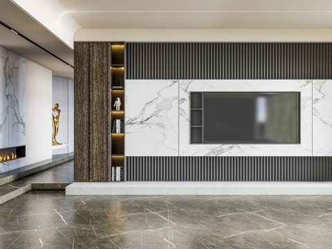 Living room interior scene 8 3D Model