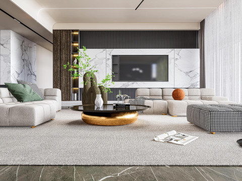 Living room interior scene 8 3D Model