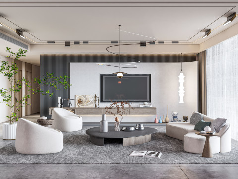 Living room interior scene 9 3D 모델