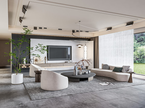 Living room interior scene 9 3D 모델