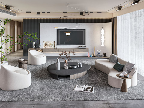 Living room interior scene 9 3D 모델