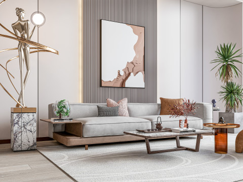 Living room interior scene 10 Modello 3D