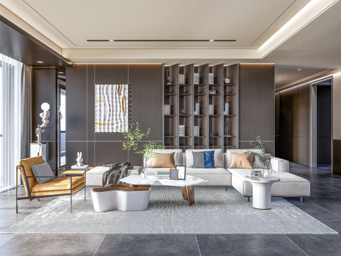 Living room interior scene 11 3Dモデル