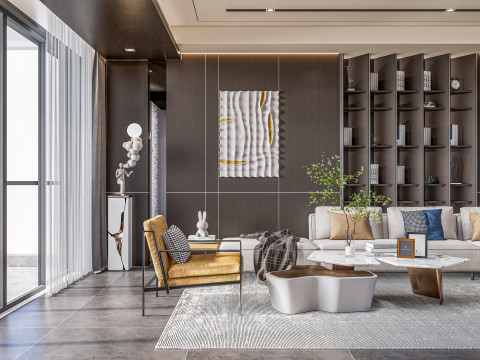Living room interior scene 11 3D 模型