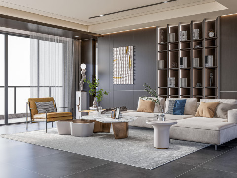 Living room interior scene 11 3D 模型