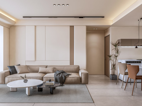 Living room interior scene 12 3Dモデル