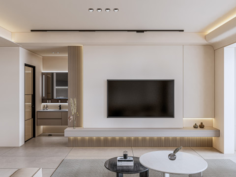 Living room interior scene 12 Model 3D