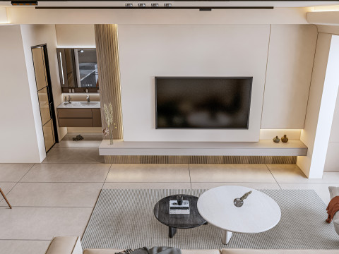 Living room interior scene 12 Model 3D
