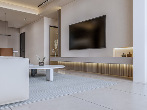 Living room interior scene 12 Model 3D
