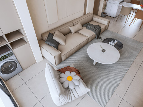 Living room interior scene 12 Model 3D