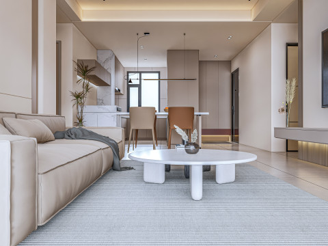 Living room interior scene 12 Model 3D