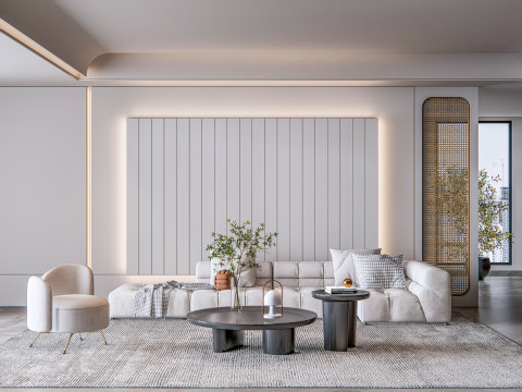 Living room interior scene 13 3D Model