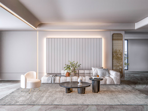 Living room interior scene 13 3Dモデル