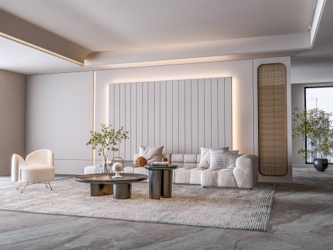 Living room interior scene 13 3Dモデル