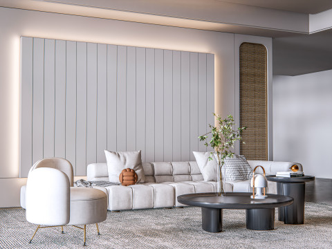 Living room interior scene 13 3Dモデル