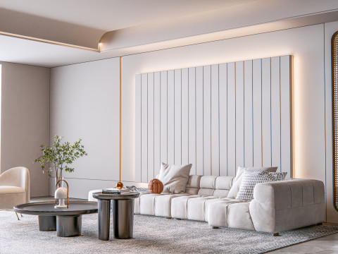 Living room interior scene 13 3Dモデル