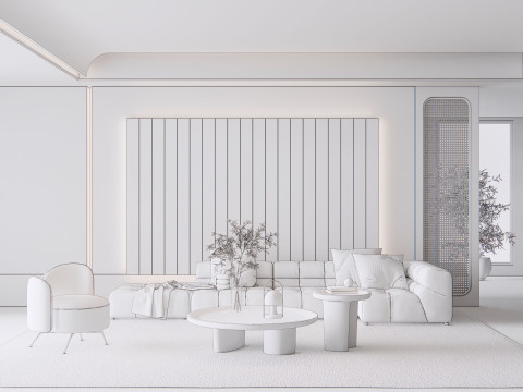 Living room interior scene 13 3Dモデル