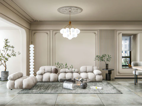 Scena dell'interno del soggiorno 14 Modello 3D