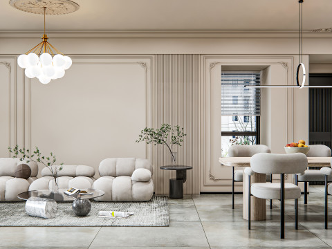 Living room interior scene 14 3D Model