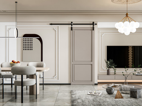 Living room interior scene 14 3D Model