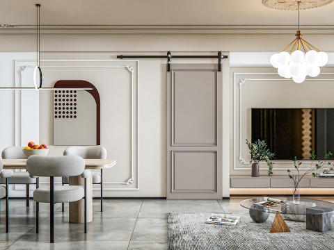 Living room interior scene 14 3D Model