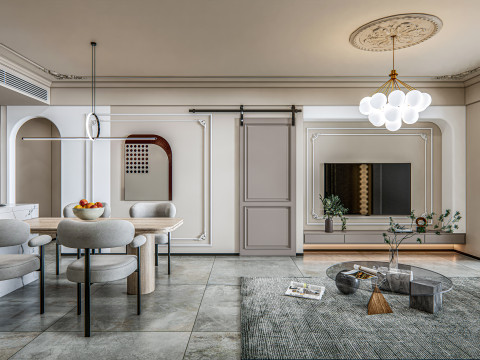 Living room interior scene 14 3D Model