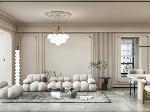 Living room interior scene 14 3D Model