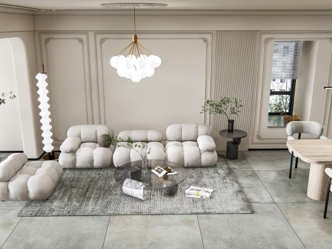 Living room interior scene 14 3D Model