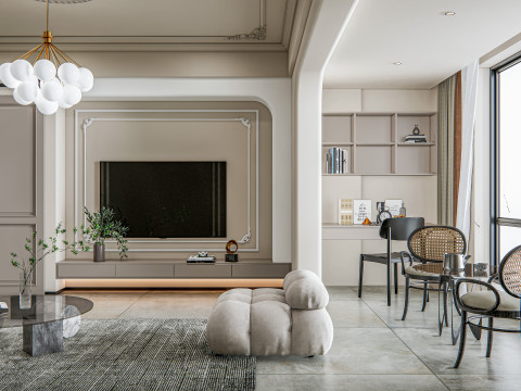 Living room interior scene 14 3D Model